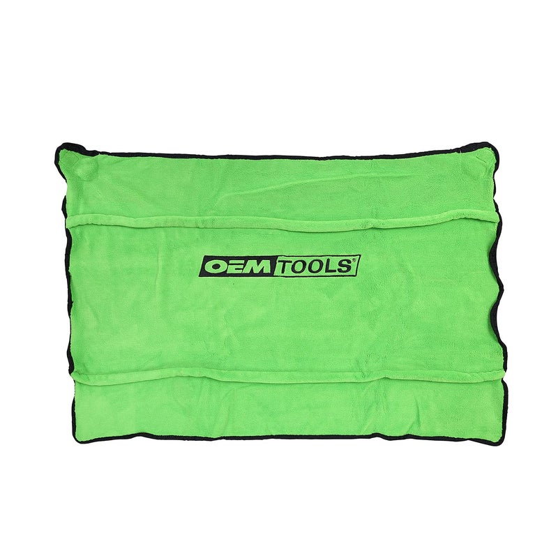 OEMTOOLS 24899 Soft Protect Your Paint Job While You Work on Your Car | Fender Cover Stays in Place with Strong Magnets | Fleece is Machine Washable | 42 in. x 24 in. | Green