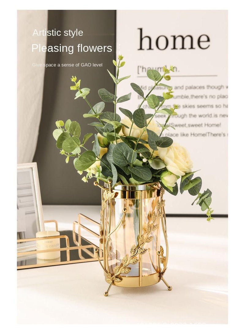 Y&D Modern Home Style Living Room Dining Table Decorative Ornaments Glass Flower Vase - Image 3
