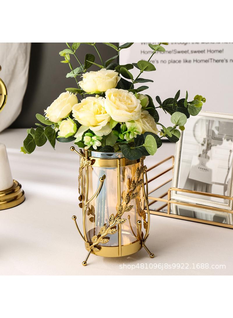 Y&D Modern Home Style Living Room Dining Table Decorative Ornaments Glass Flower Vase - Image 2