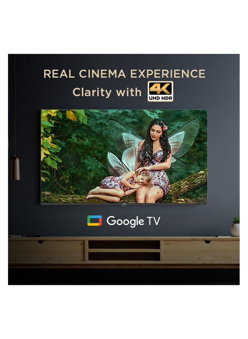 Elista - 50 Inch LED Smart Google TV 4K UHD HDR10 - GTV-50UHDELD With Chromecast Built-in, Dolby Audio, Bezel-less Design, Google Assistance, Hands-Free Voice Control - Image 1