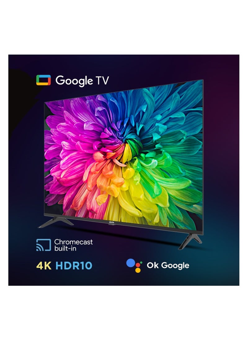 Elista - 50 Inch LED Smart Google TV 4K UHD HDR10 - GTV-50UHDELD With Chromecast Built-in, Dolby Audio, Bezel-less Design, Google Assistance, Hands-Free Voice Control - Image 1