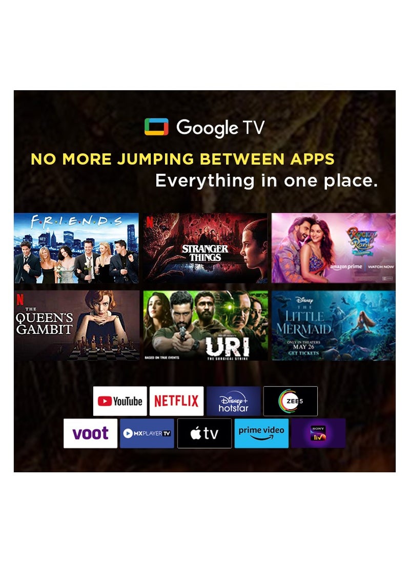 Elista - 50 Inch LED Smart Google TV 4K UHD HDR10 - GTV-50UHDELD With Chromecast Built-in, Dolby Audio, Bezel-less Design, Google Assistance, Hands-Free Voice Control - Image 1
