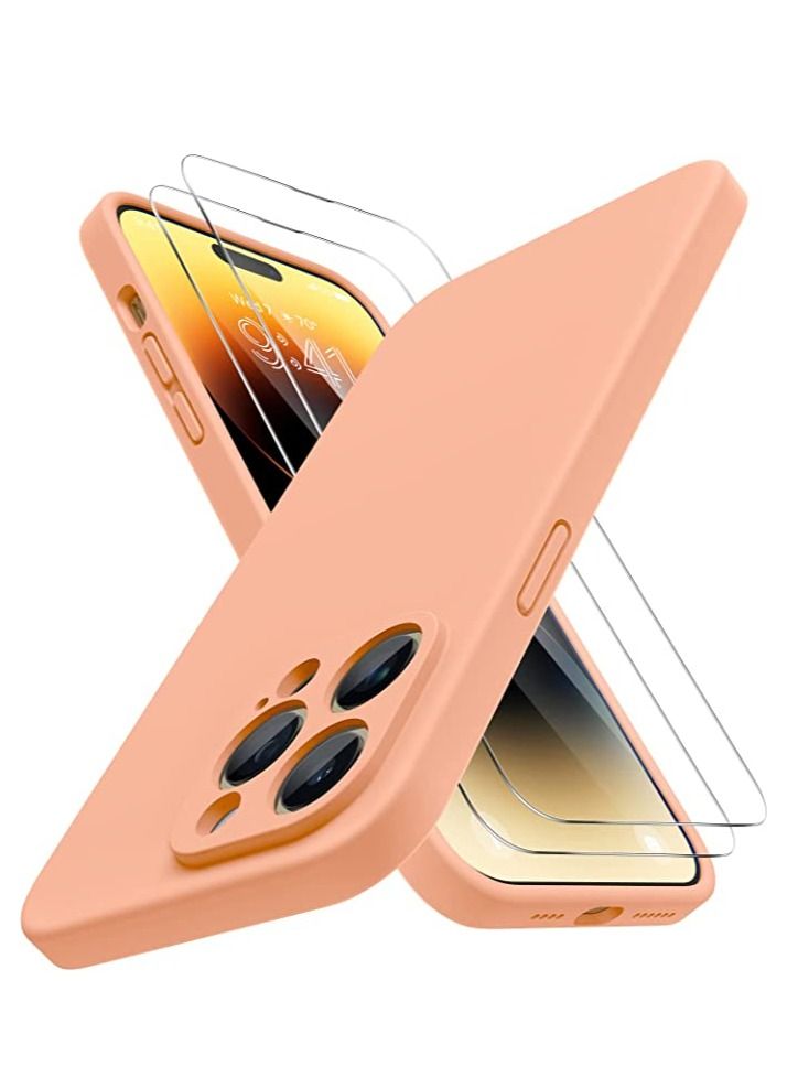 iPhone 14 Pro Max Case, with 2 Pack Screen Protectors,[Upgraded Enhanced Camera Protection],Shockproof Liquid Silicone Case with Microfiber Lining,6.7 inch - Image 1