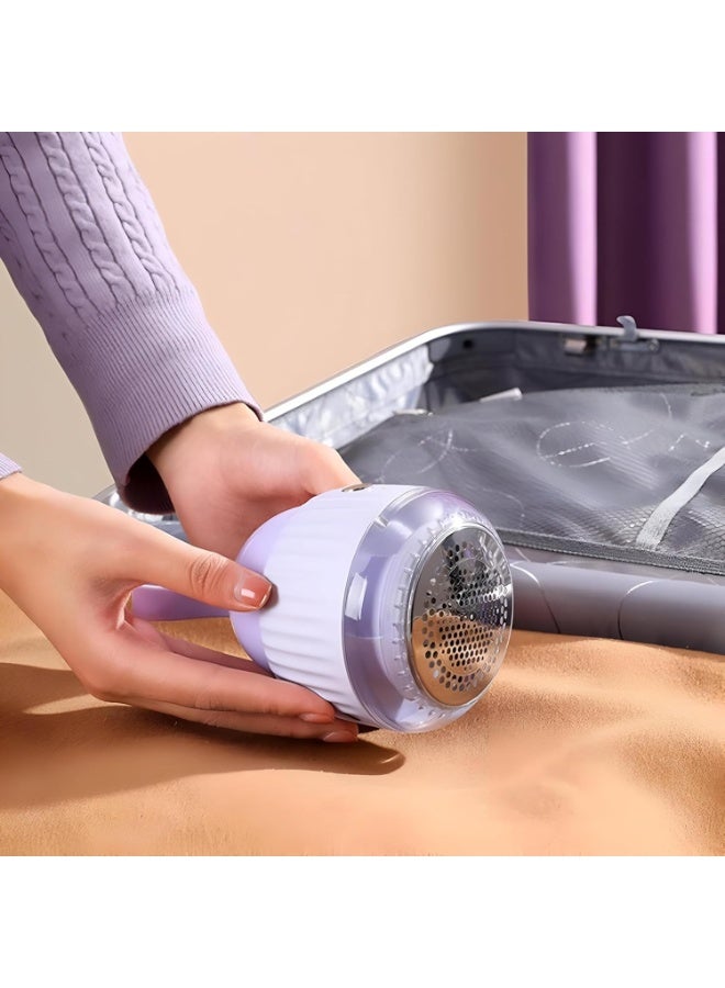 Fabric Shaver Lint Remover – Rechargeable Electric Sweater Defuzzer for Clothes, Furniture, Couch, Blanket, Scarves, Underwear, Fluffy Coats, USB Type-C Charging, Dual-Purpose Fur & Lint Remover - Image 5