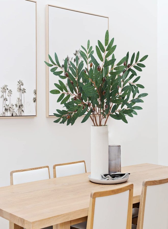 Ruidazon 8 Pcs Artificial Olive Branches for Vases, Faux Olive Greenery Stems Plants Fake Olive Tree Branches for Centerpieces Wreath Wedding Bouquets Home DIY Spring Decor - Image 2