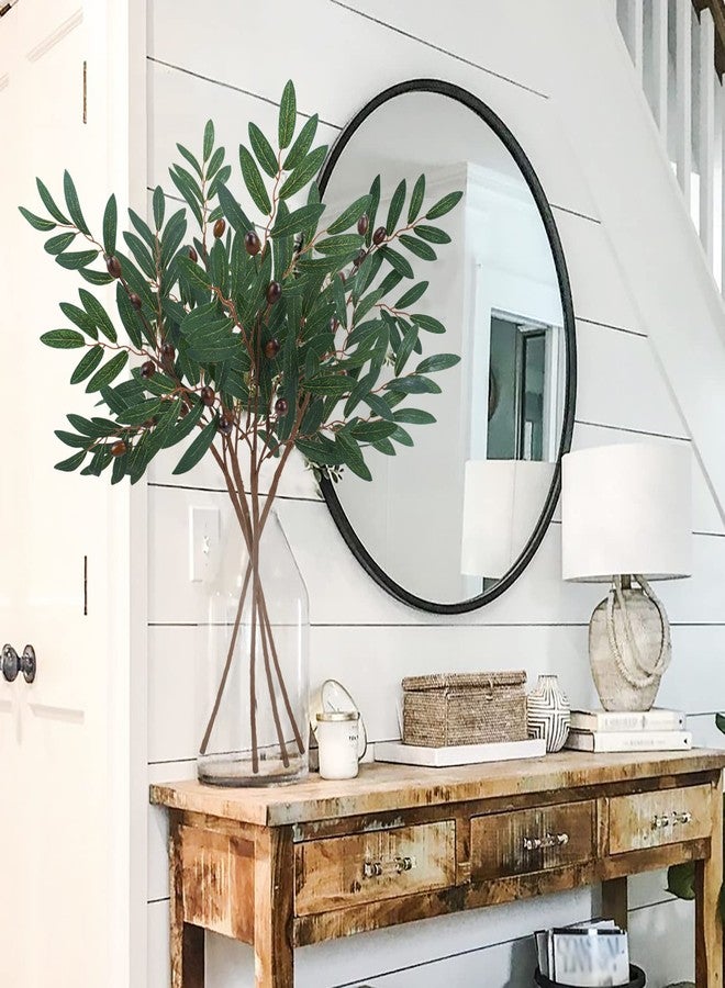 Ruidazon 8 Pcs Artificial Olive Branches for Vases, Faux Olive Greenery Stems Plants Fake Olive Tree Branches for Centerpieces Wreath Wedding Bouquets Home DIY Spring Decor - Image 1