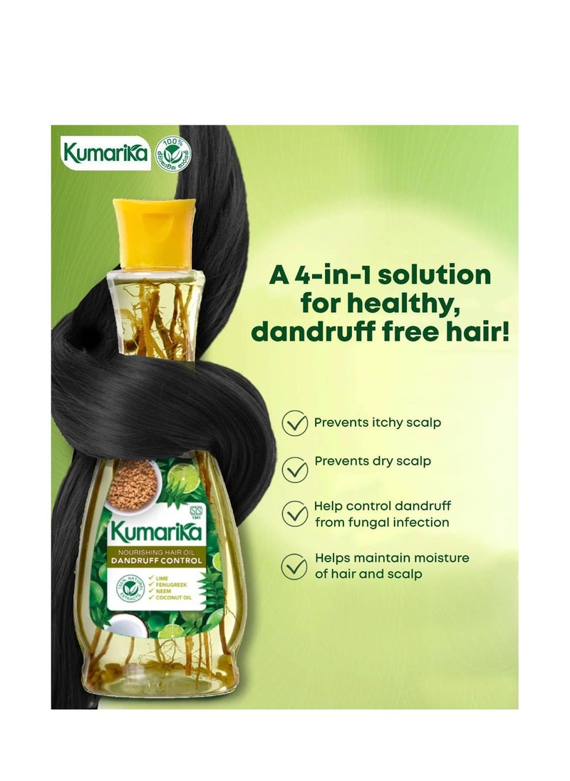 kumarika - Kumarika Nourishing Hair Oil Dandruff Control - For Anti dandruff scalp treatment hair oil for dry damaged hair. 100% Natural extracts, for dry itchy scalp with dandruff, 7 oz - Image 1