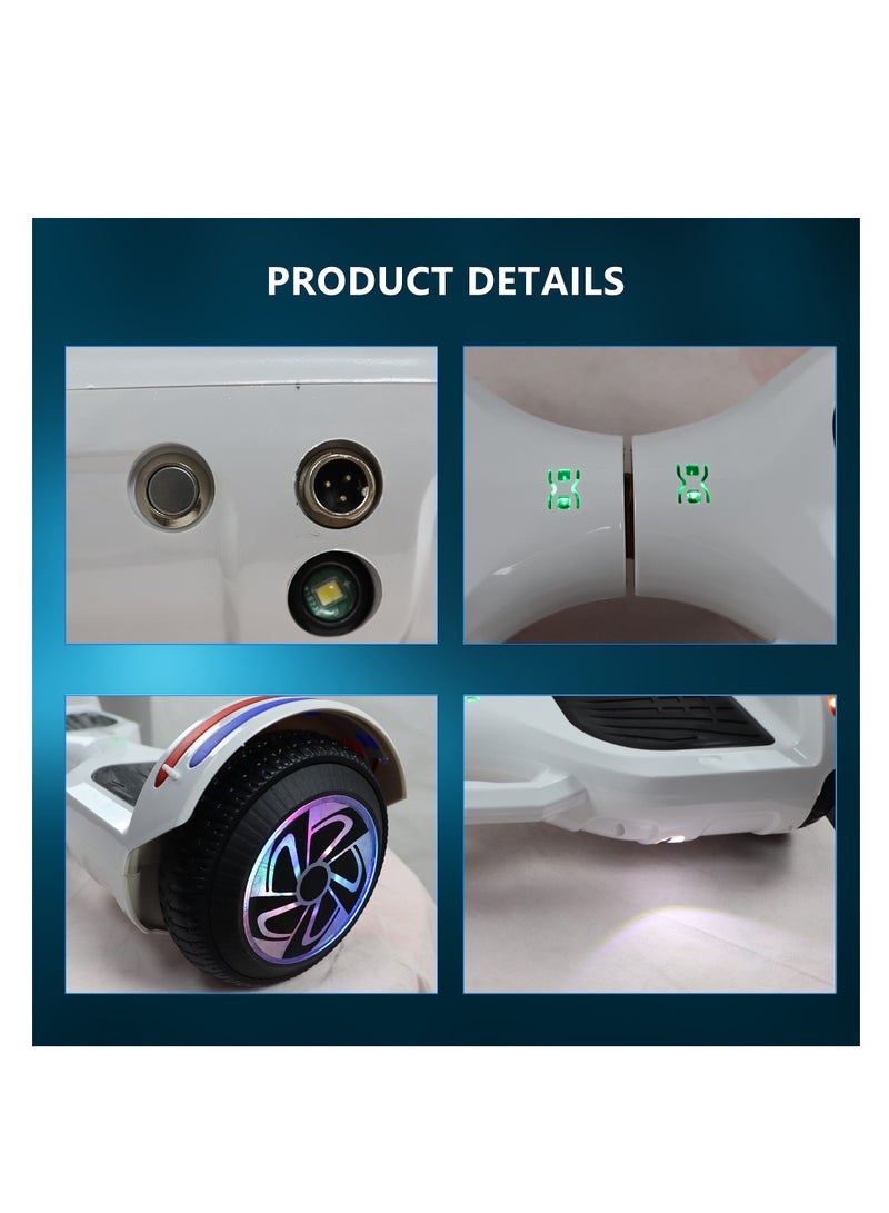 كول بيبي ستايل سكوتر ذكي بعجلتين 6.5 بوصة مع أضواء LED  - Image 4