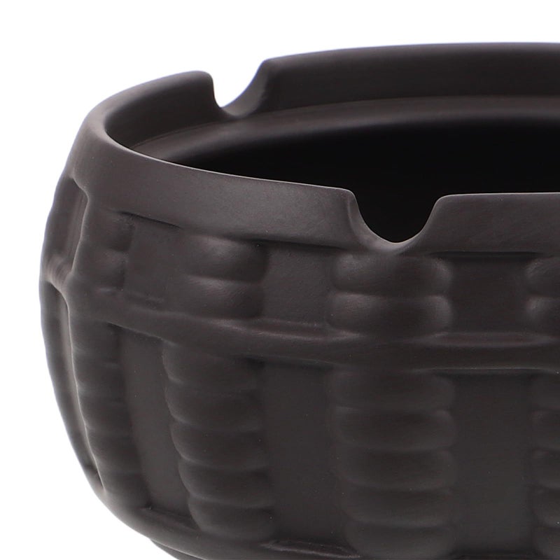 Ceramic Ashtray with Lid Vintage Purple Clay Small Windproof Tabletop Container - Image 4