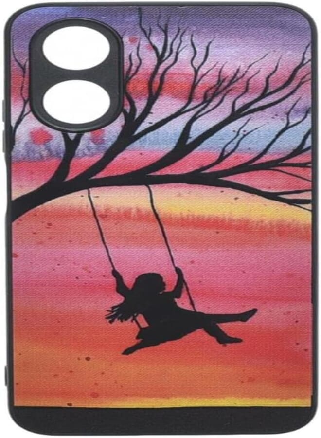 Boter. Plastic 3D Shockproof Back Case Designed With Raised Edge To Protect Camera lens Modern Unfamiliar Printed Suitable For OPPO A17 - Multi Color