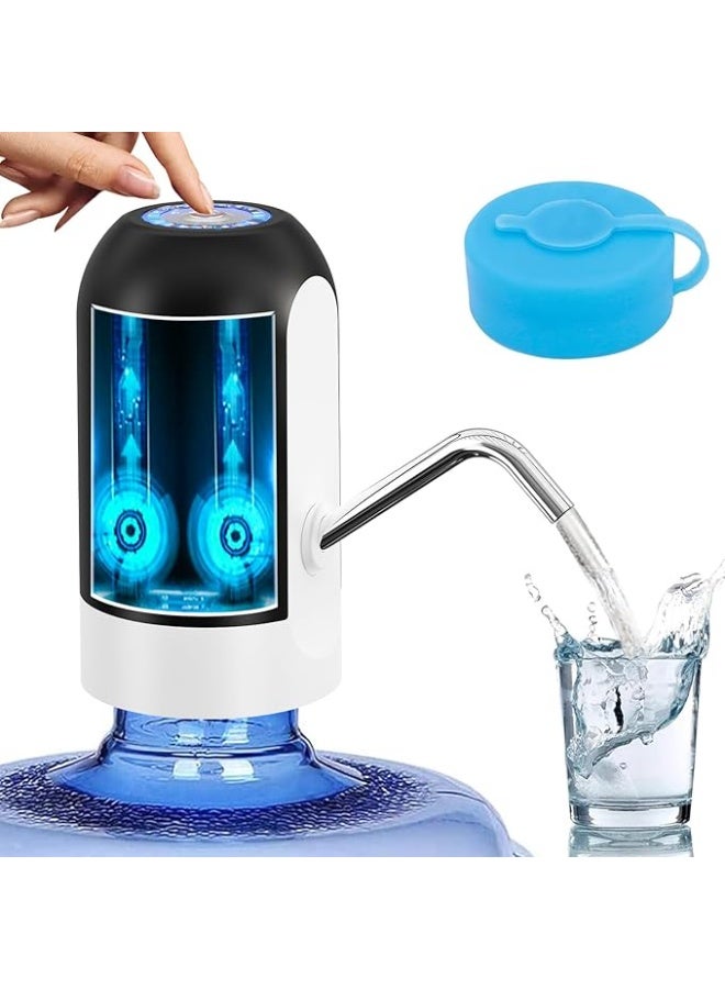 Portable Automatic Electric Water Pump with USB Charging, Easy to Carry for Water Bottles, for Home, Kitchen, Camping, Garage, Workshop, with Rechargeable Batteries and Dispensing Bottled Drinking Water, Black - Image 3