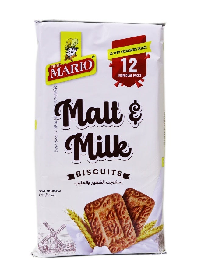Mario بسكويت مالط و حليب 540 جرام - Image 1