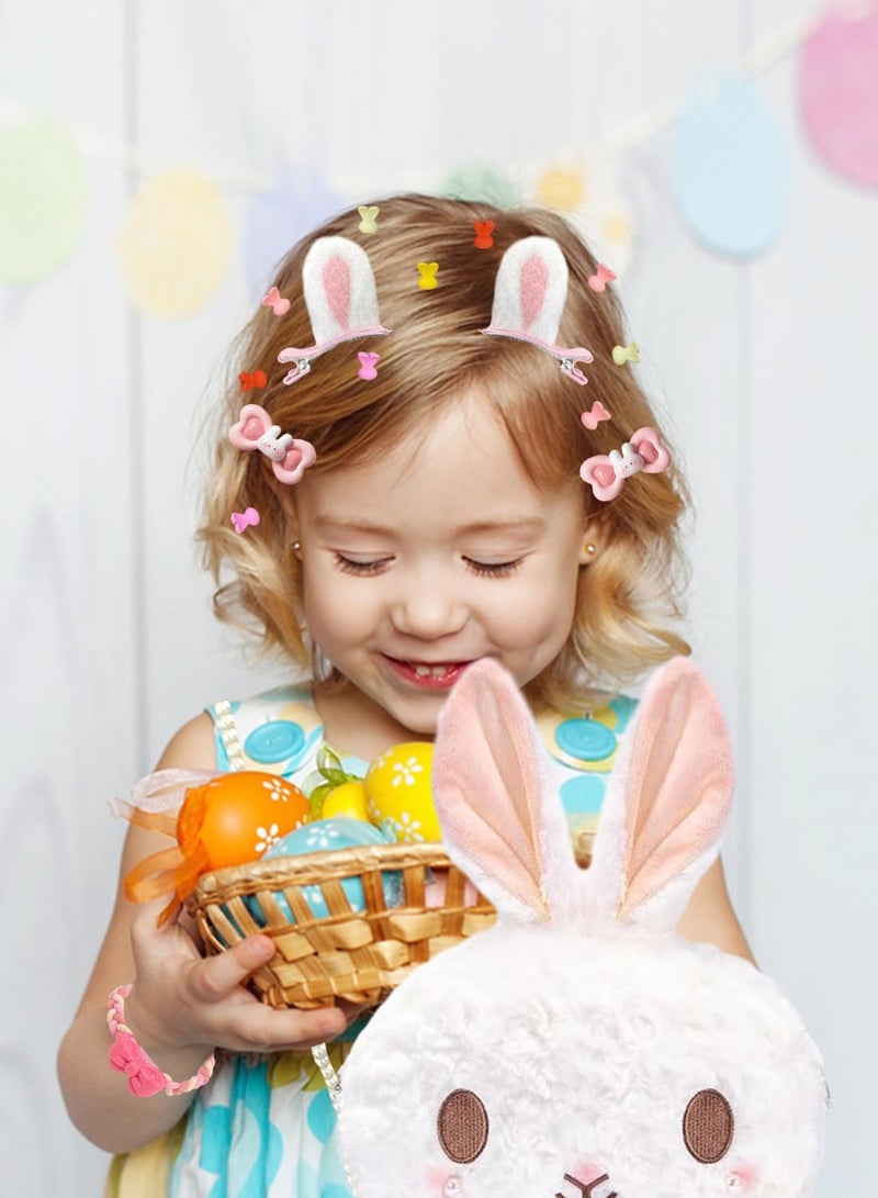 Adorable Plush Bunny Bag with Pearl Strand, Cute Handbags for Girls, Bunny Themed Kids Bags with Hair Accessories, Cartoon Bunny Hair Rope and Comb, Perfect Birthday Gifts for Toddlers - Image 4