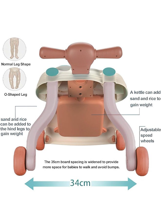 HQ-GAMING Sit-to-Stand Learning Walker, Baby Push Walkers, Multifunctional Removable Play Panel, Baby Music Learning Toy Gift for Toddler, Speed Adjustable Baby Walker (Pink)  - Image 5