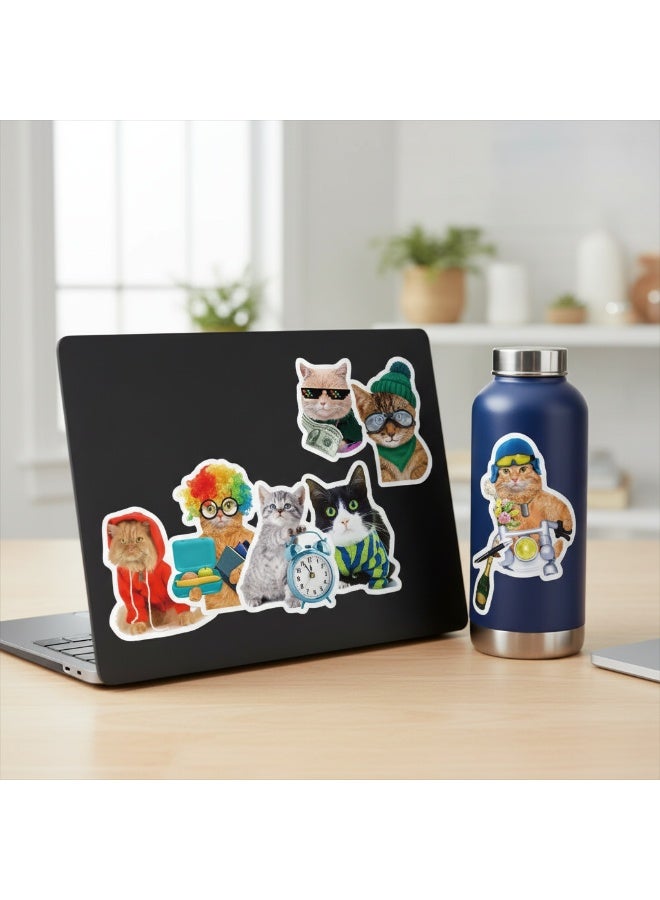 maffick 200 Pcs,4-Pack Premium Vinyl Sticker Bundle in Exquisite Gift Box (Cats, Cool Dogs, Camping, National Parks) - Waterproof Aesthetic Decals for Laptop, Car, Luggage, Helmet & Water Bottle - Image 4
