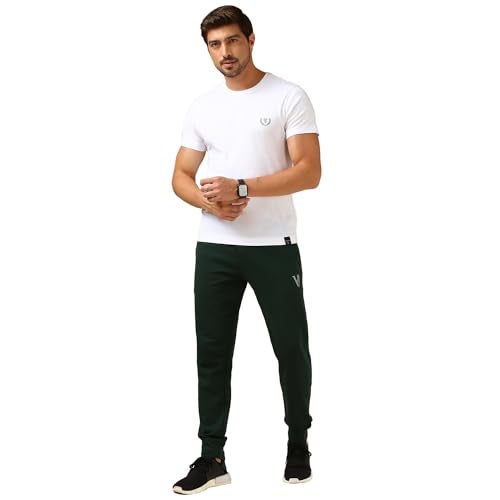 Van Heusen Men's Straight Mid Rise Track Pants (IHQTKL1DG50054_Green_XL - Image 5