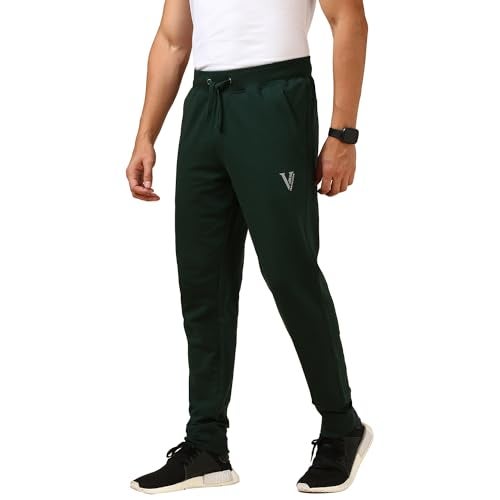 Van Heusen Men's Straight Mid Rise Track Pants (IHQTKL1DG50054_Green_XL - Image 3