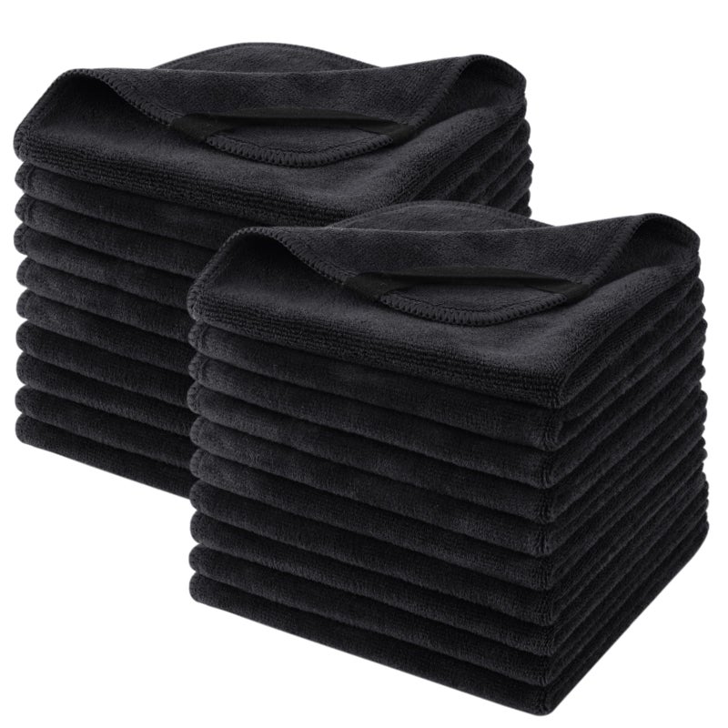 SINLAND Microfiber Facial Cloths Fast Drying Washcloth 12inch x 12inch Absorbent Face Wash Cloth Soft Makeup Remover Cloths - Image 2