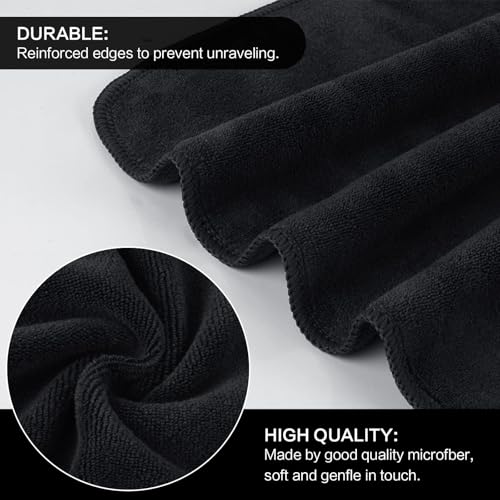 SINLAND Microfiber Facial Cloths Fast Drying Washcloth 12inch x 12inch Absorbent Face Wash Cloth Soft Makeup Remover Cloths - Image 3