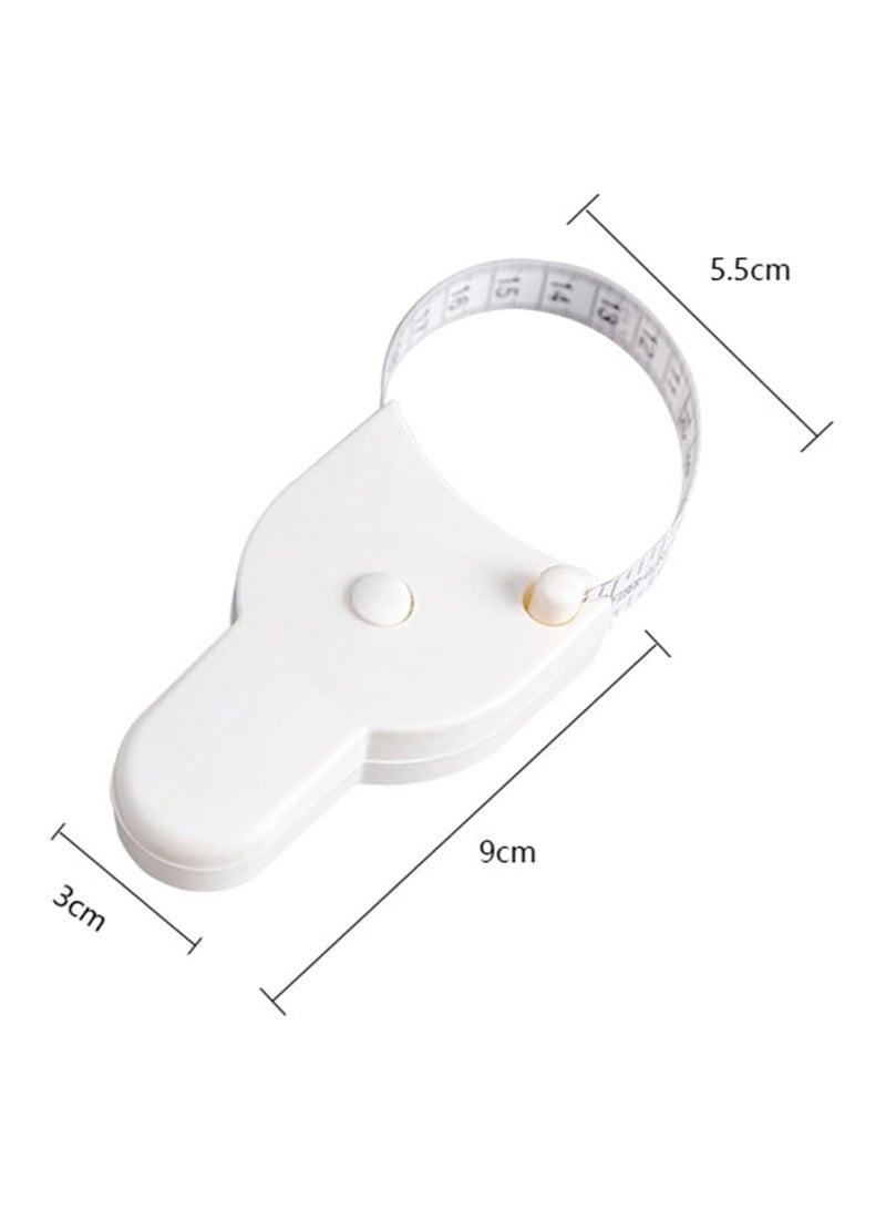 ECVV White Tape Measure Body Measuring Tape 60inch, Accurate Waist Measuring Tape for Weight Loss, Handcrafts Tailor Automatic Telescopic Body Tape - Image 3