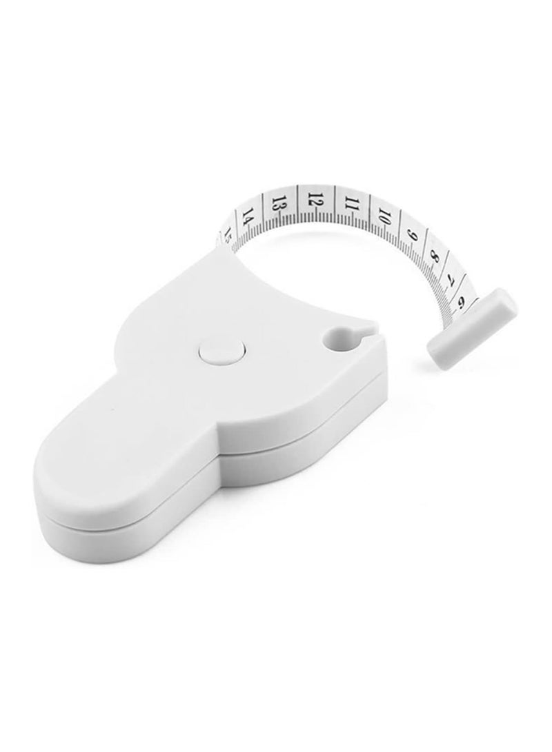 ECVV White Tape Measure Body Measuring Tape 60inch, Accurate Waist Measuring Tape for Weight Loss, Handcrafts Tailor Automatic Telescopic Body Tape - Image 1