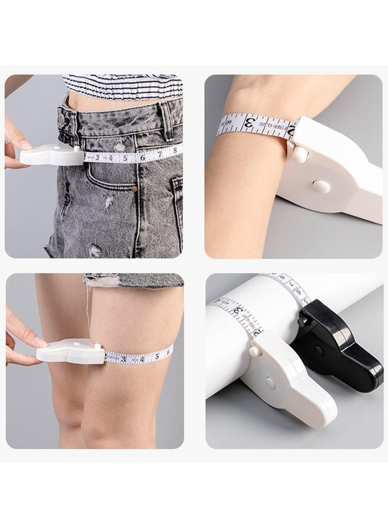 ECVV White Tape Measure Body Measuring Tape 60inch, Accurate Waist Measuring Tape for Weight Loss, Handcrafts Tailor Automatic Telescopic Body Tape - Image 2