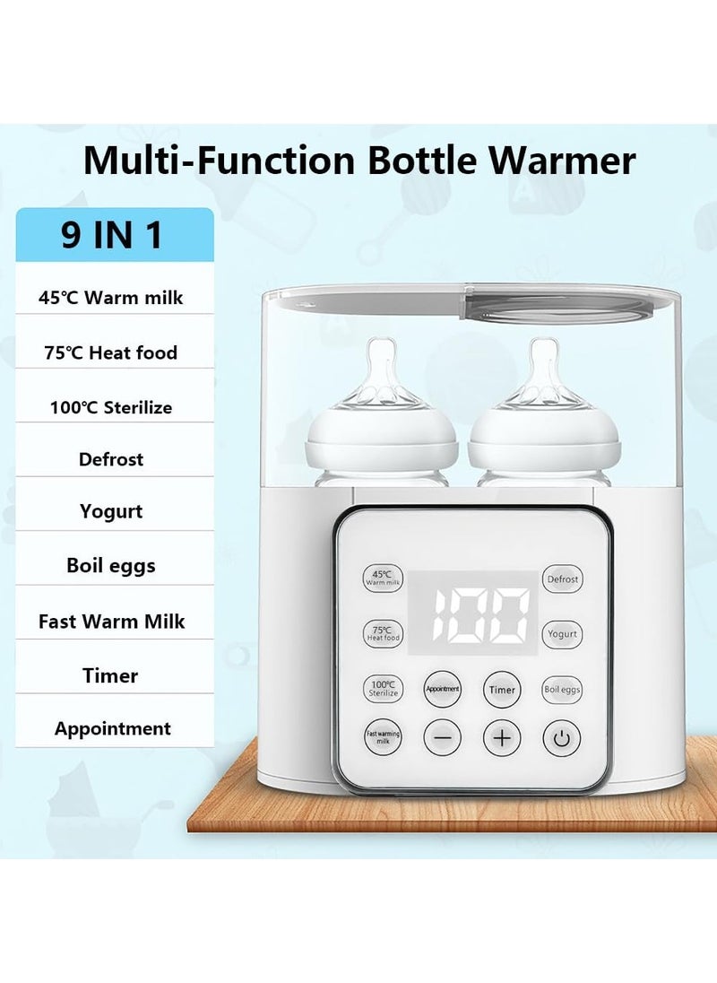bbet - Baby Bottle Warmer, Bottle Sterilizer for Baby Bottles,معقم رضاعاتMultifuntion Breast Milk Warmer, Fast Baby Food Heater & Defrost Warmer with Timer for Twins, LCD Display Accurate Temperature Adjustment, Feeding Bottle Sterilizer 24H Constant Modeجهاز تسخين الحليب الرضاعه - Image 1