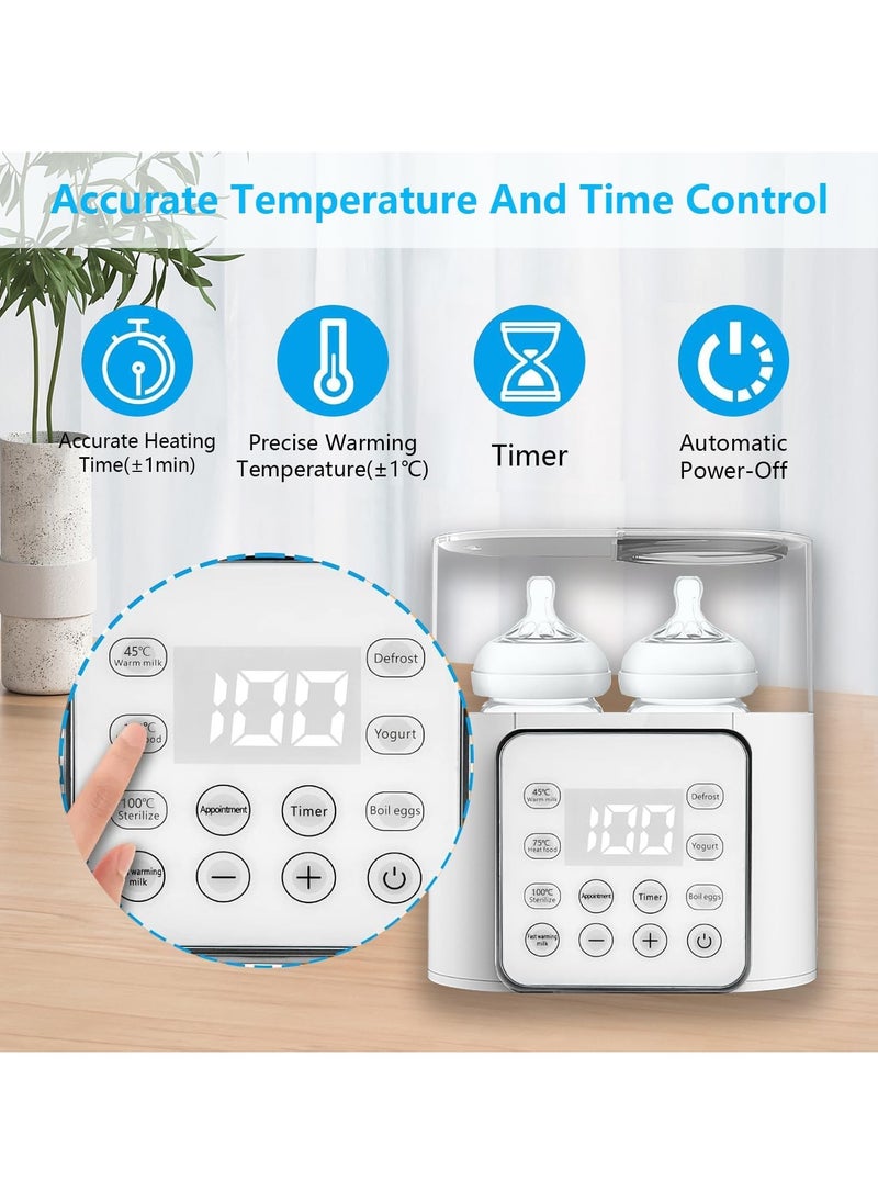 bbet - Baby Bottle Warmer, Bottle Sterilizer for Baby Bottles,معقم رضاعاتMultifuntion Breast Milk Warmer, Fast Baby Food Heater & Defrost Warmer with Timer for Twins, LCD Display Accurate Temperature Adjustment, Feeding Bottle Sterilizer 24H Constant Modeجهاز تسخين الحليب الرضاعه - Image 1