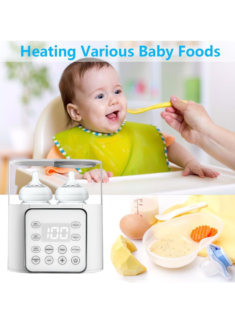 bbet - Baby Bottle Warmer, Bottle Sterilizer for Baby Bottles,معقم رضاعاتMultifuntion Breast Milk Warmer, Fast Baby Food Heater & Defrost Warmer with Timer for Twins, LCD Display Accurate Temperature Adjustment, Feeding Bottle Sterilizer 24H Constant Modeجهاز تسخين الحليب الرضاعه - Image 1