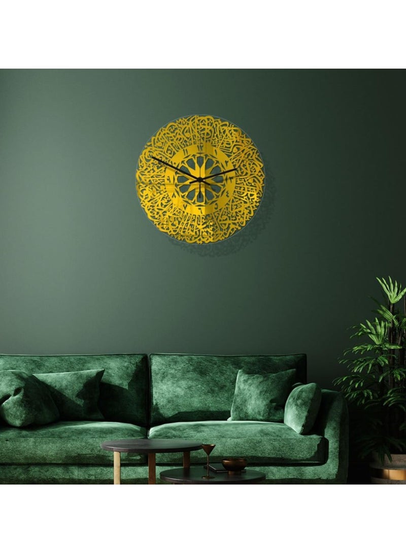 REBENUO Islamic Clock  Arabic Wall – Kufic Calligraphy Design, Geometric Pattern, 60cm - Image 3