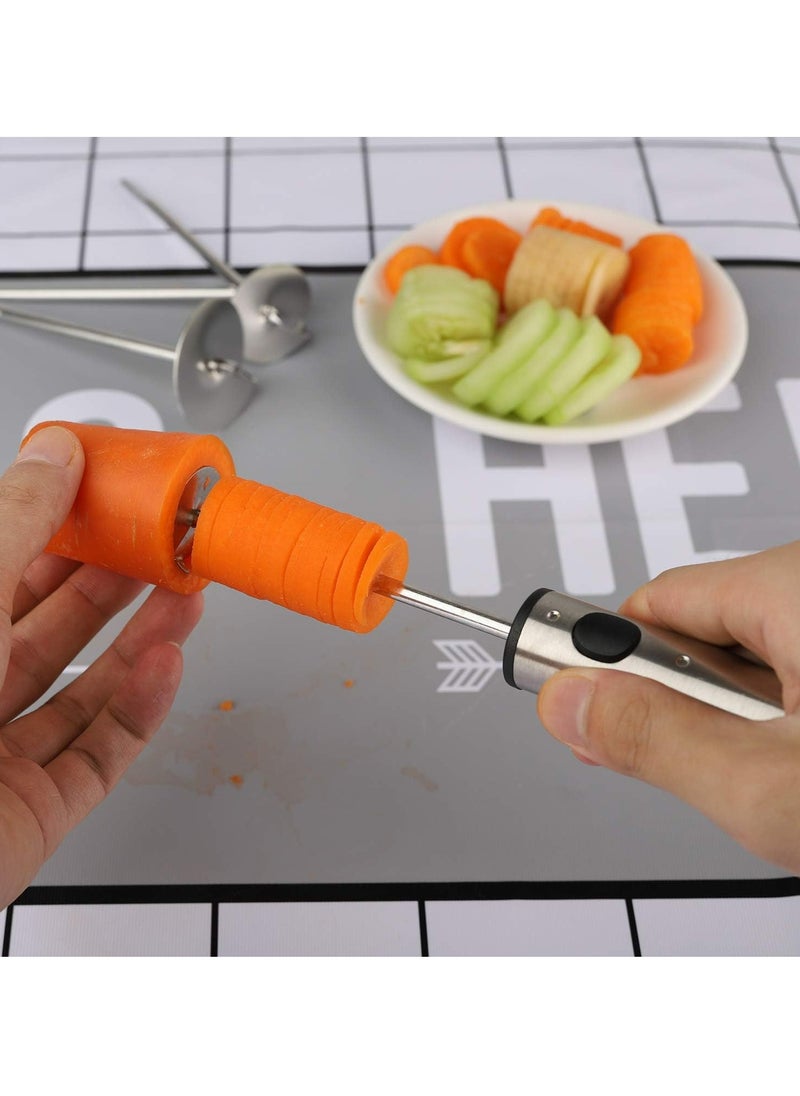 Oasisgalore - Vegetable Drill Stainless Steel Vegetable Fruit Corer Spiralizer with Anti-Slip Handle Kitchen Gadget - Image 1