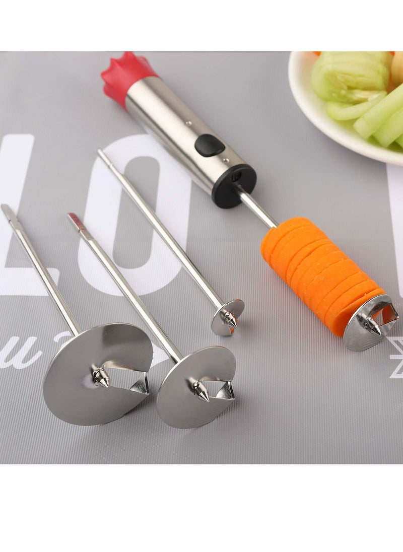 Oasisgalore - Vegetable Drill Stainless Steel Vegetable Fruit Corer Spiralizer with Anti-Slip Handle Kitchen Gadget - Image 1