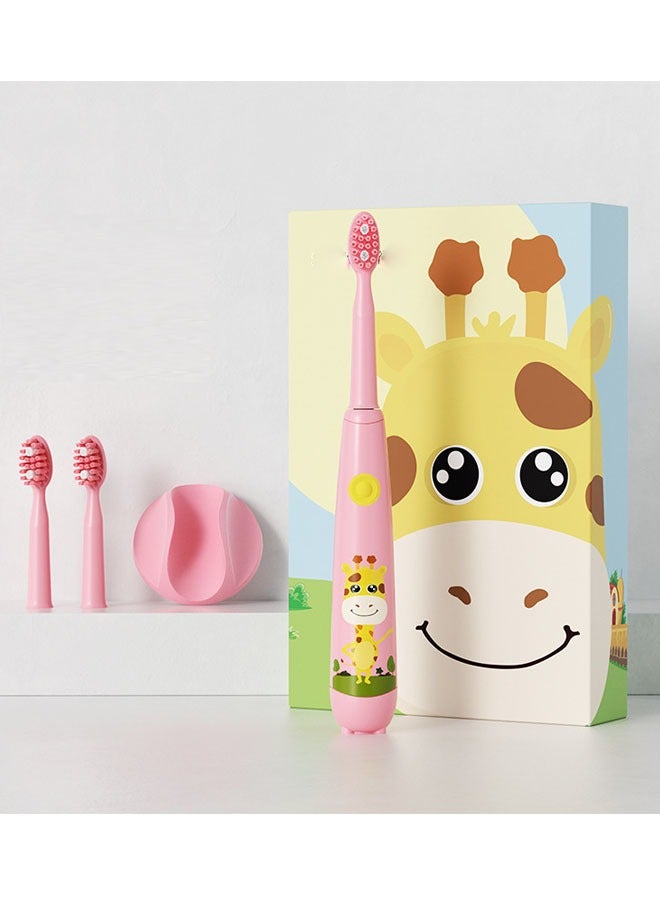 إن كي أكس فرشاة أسنان كهربائية للأطفال فائقة النعومة ومقاومة للماء لتنظيف الأسنان تعمل بالبطارية (3 رؤوس) - Image 1