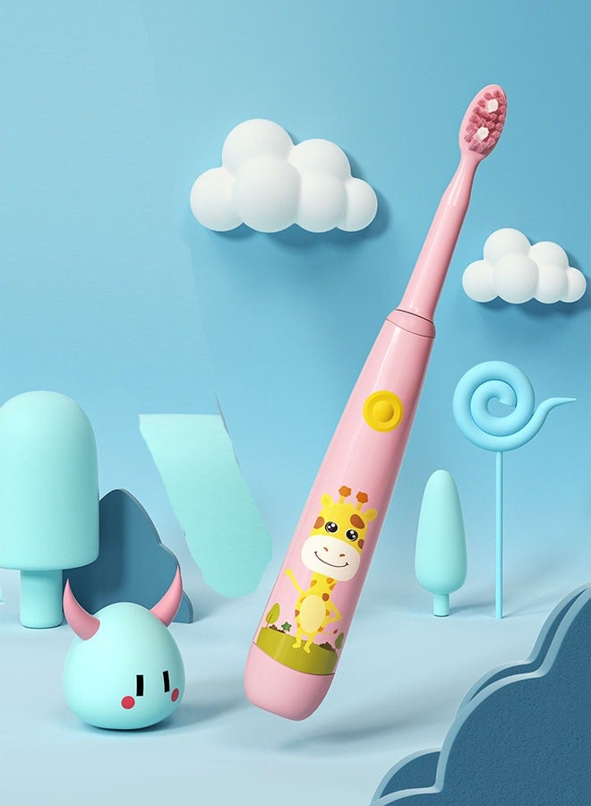 إن كي أكس فرشاة أسنان كهربائية للأطفال فائقة النعومة ومقاومة للماء لتنظيف الأسنان تعمل بالبطارية (3 رؤوس) - Image 2