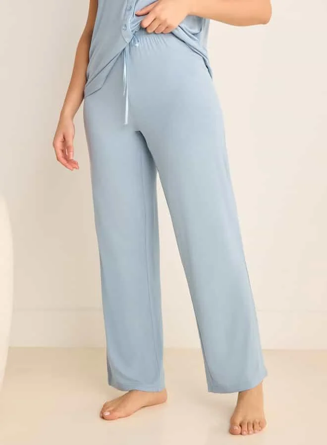 Splash FAV Collared Shirt and Elasticated Pyjama Set