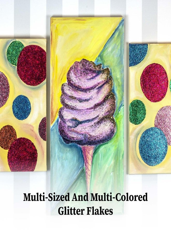 DecoArt Galaxy Glitter Paint 9 Color Glitter Rainbow Paint Set, Brush-on Glitter Acrylic Paint, 2 FL oz (Pack of 9) - Image 4