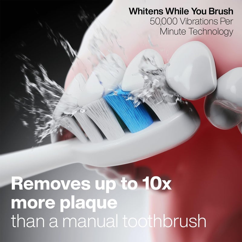 Aquasonic Vibe Series PRO – Ultra-Whitening Electric Toothbrush – 5 Modes & Smart Timers – UV Sanitizing Base – ADA Accepted (Charcoal Metallic) - Image 3