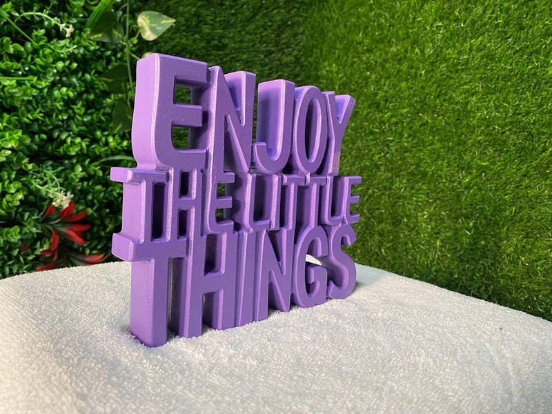 Cartvilla Cartvilla Table Decor Perfect for Home Office Desk or Shelf Quirky Room Decoration Showpiece for Birthday Corporate Gifts and Inspiring Wall Decor Enjoy the little things Purple - Image 2