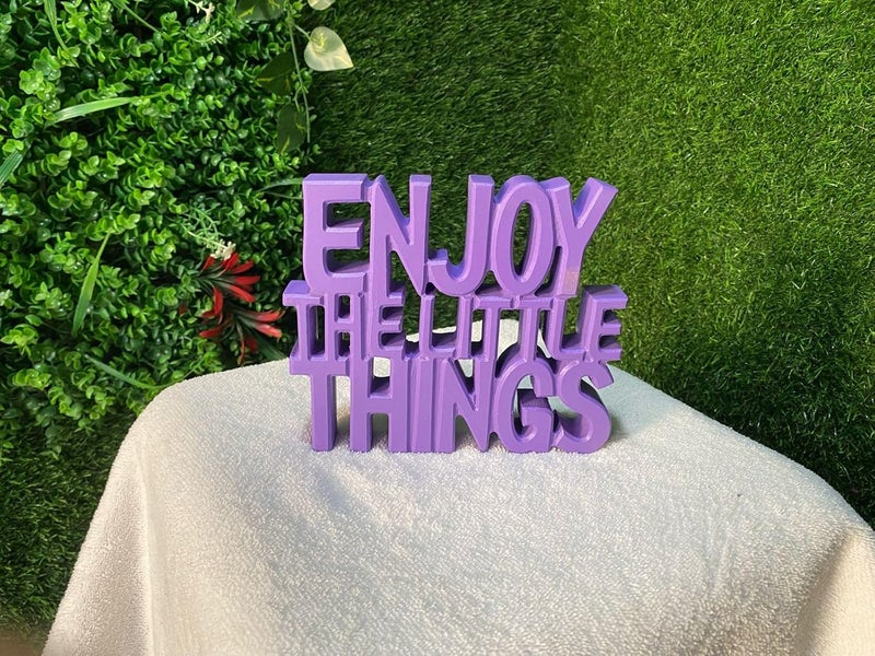 Cartvilla Cartvilla Table Decor Perfect for Home Office Desk or Shelf Quirky Room Decoration Showpiece for Birthday Corporate Gifts and Inspiring Wall Decor Enjoy the little things Purple - Image 5