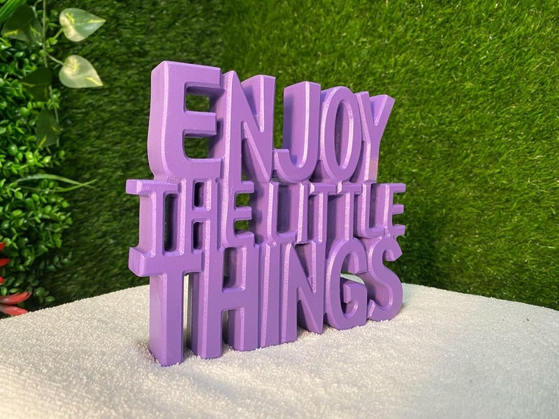 Cartvilla Cartvilla Table Decor Perfect for Home Office Desk or Shelf Quirky Room Decoration Showpiece for Birthday Corporate Gifts and Inspiring Wall Decor Enjoy the little things Purple - Image 4