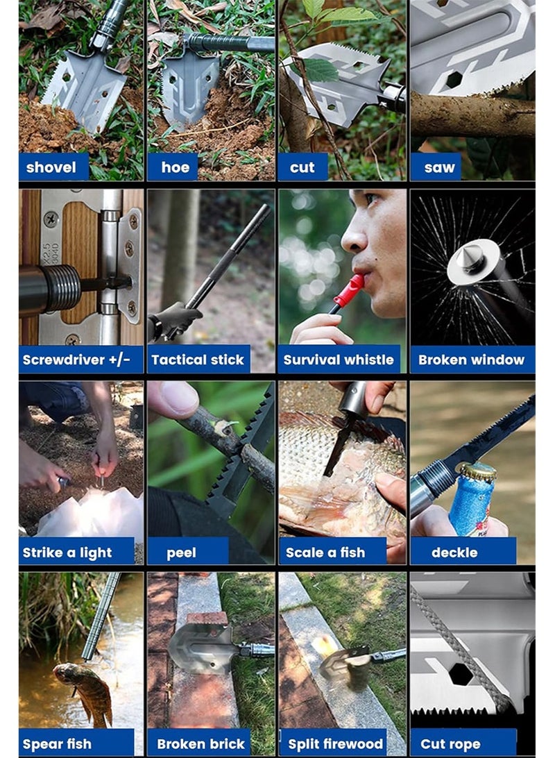 تابيت مجرفة عسكرية متعددة الوظائف ، مجرفة في الهواء الطلق قابلة للطي معدات التخييم المحمولة للبقاء على قيد الحياة مجرفة عسكرية - Image 3