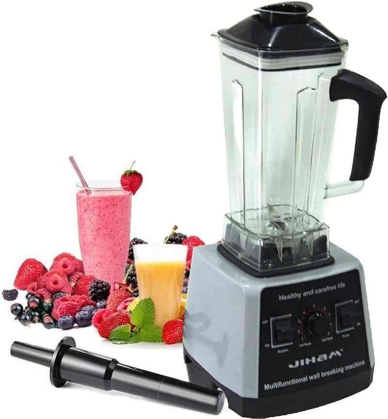 JIHAM Professional Heavy Duty Commercial Mixer Juicer Speed Grinder Ice Blender Gray/Red 32011EJ - Image 1
