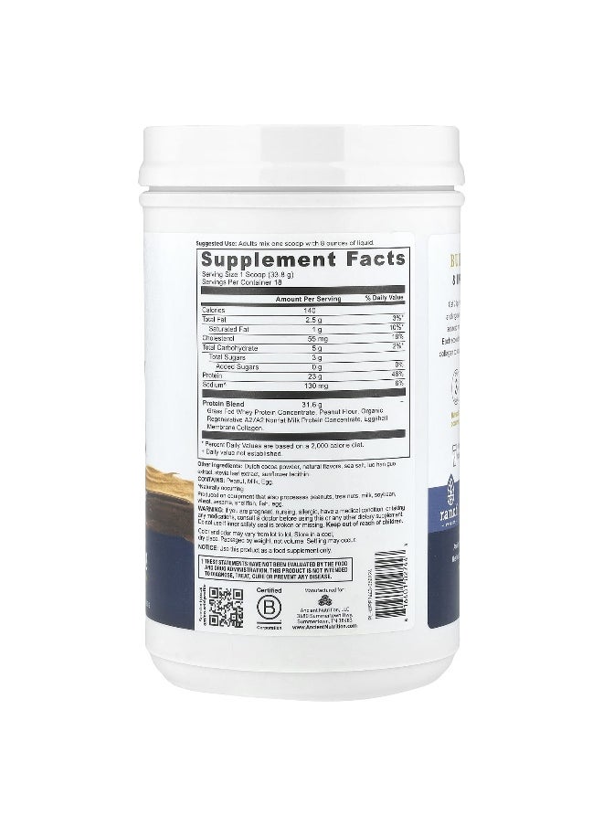 Ancient Nutrition - Ancient Nutrition, Whey Protein, Chocolate Peanut Butter, 1.34 lb (609.01 g) - Image 1