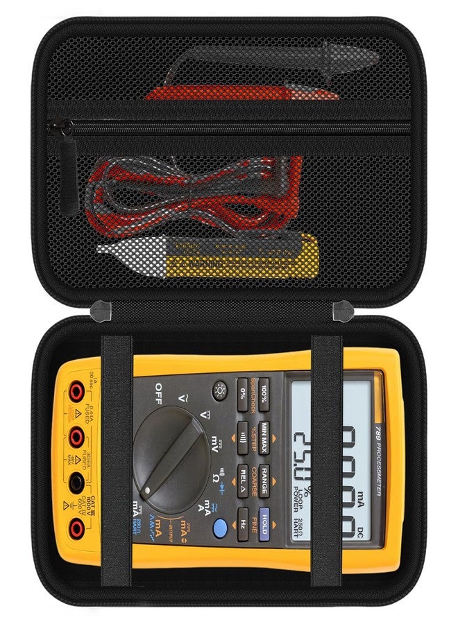 HESPLUS Carrying Case for Fluke 789/ 787B/ 787/287/ 289/1587 FC/ 87-V/ 87V Max/ 88V/ 15B+/ 17B+/ 1507/3000 FC Multimeter Testers and Accessories, Multimeter Storage Bag Organizer Box (Case Only) - Image 1