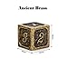 DNDND 6 Sided Dice Set 6 Pieces Ancient Brass D6 Metallic Dice with Free Black Velvet Bag for DD DND Pathfinder Shadowrun or GURPs - Image 4