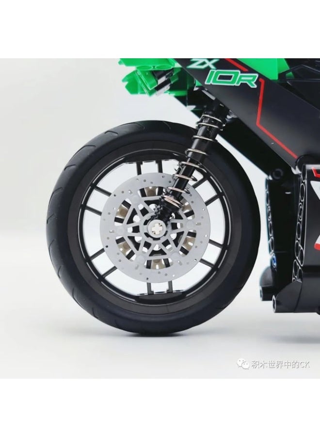 جي ستار مكعبات بناء دراجة نارية كواساكي نينجا ZX-10R من جي ستار - 867 قطعة - Image 3