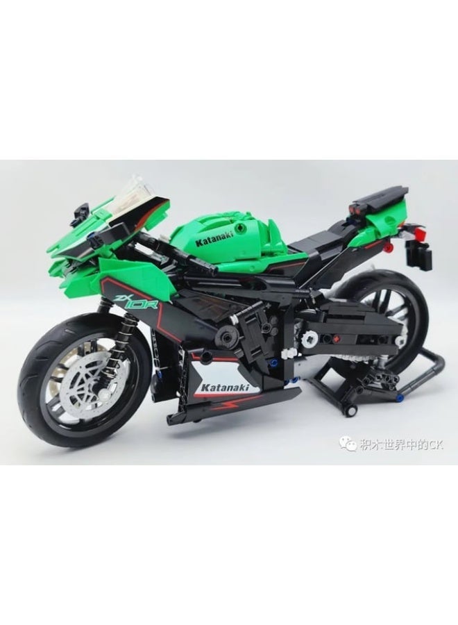 جي ستار مكعبات بناء دراجة نارية كواساكي نينجا ZX-10R من جي ستار - 867 قطعة - Image 2
