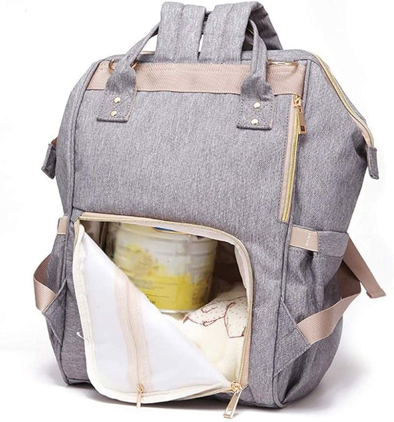 حقيبة مومياء كبيرة السعة مقاومة للماء للعناية بالطفل لحقيبة حفاضات التمريض اللون D - Image 5