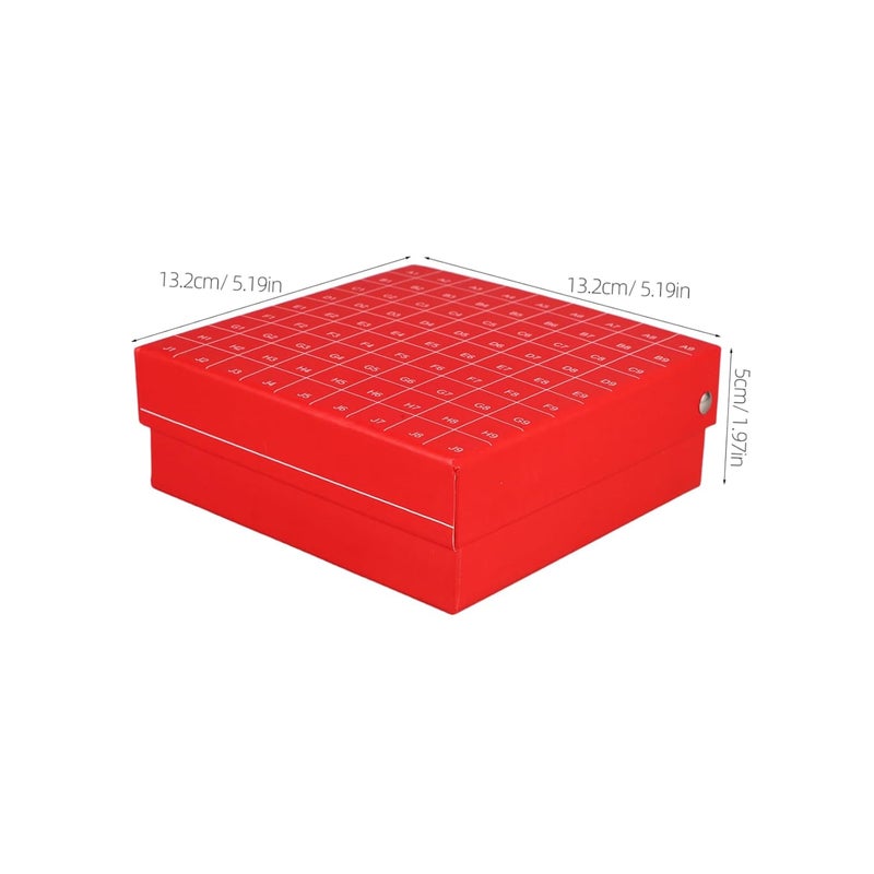 BESTYASH 81grid Cardboard Cryogenic Storage Box Slots Paper Vial Holder for Freezing Samples Fliptop Design for Easy Access for Laboratory Use - Image 2