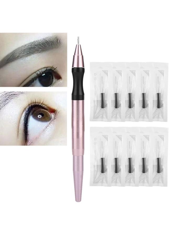 Thoraya - Manual Eyebrow Eyeliner Lip Tattoo Microblading Pen Semi permanent Makeup Tool Pink - Image 1